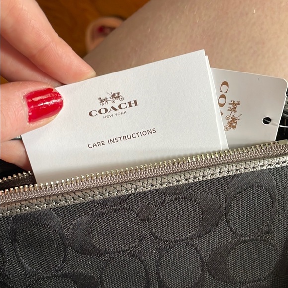 Coach Black and Silver Wristlet - Picture 7 of 12